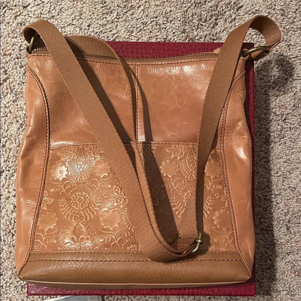The Sak Tan Embossed Crossbody Bag
